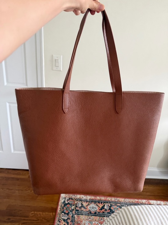 Cuyana Handbags - Cuyana Original Leather Easy Tote bag Cognac Carmel Brown